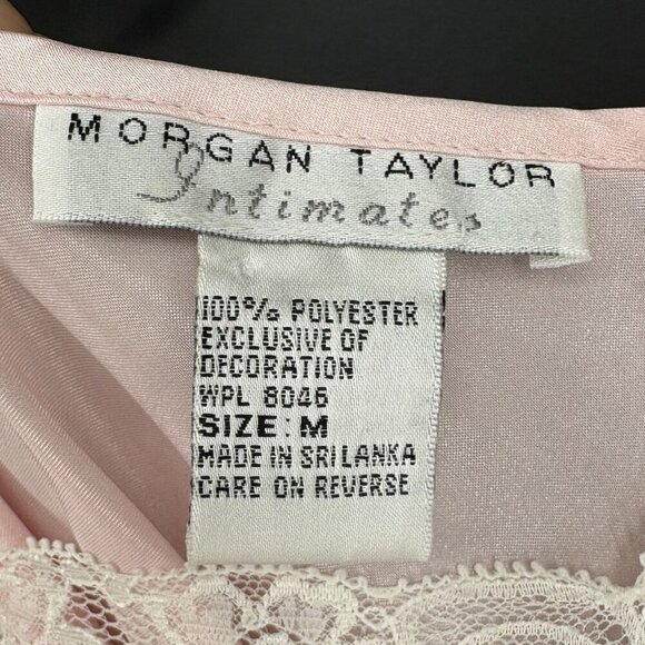Morgan Taylor Intimates Women's Lace Trim Chemise Nightgown M Petal Pink - Picture 4 of 9